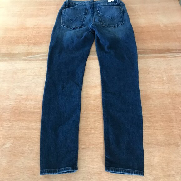 Hudson Midrise Ankle Natalie Super Skinny Jeans Women 26 Blue Dark Wash Stretch - Picture 2 of 12